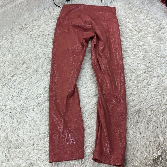 Lululemon Wunder Under High-Rise Crop 23" *Shine Acclimatize Soft Cranberry Pink - Picture 3 of 5